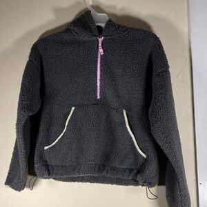Women's Size Small Half-Zip Sherpa Anorak Hoodie Jacket - Wild Fable